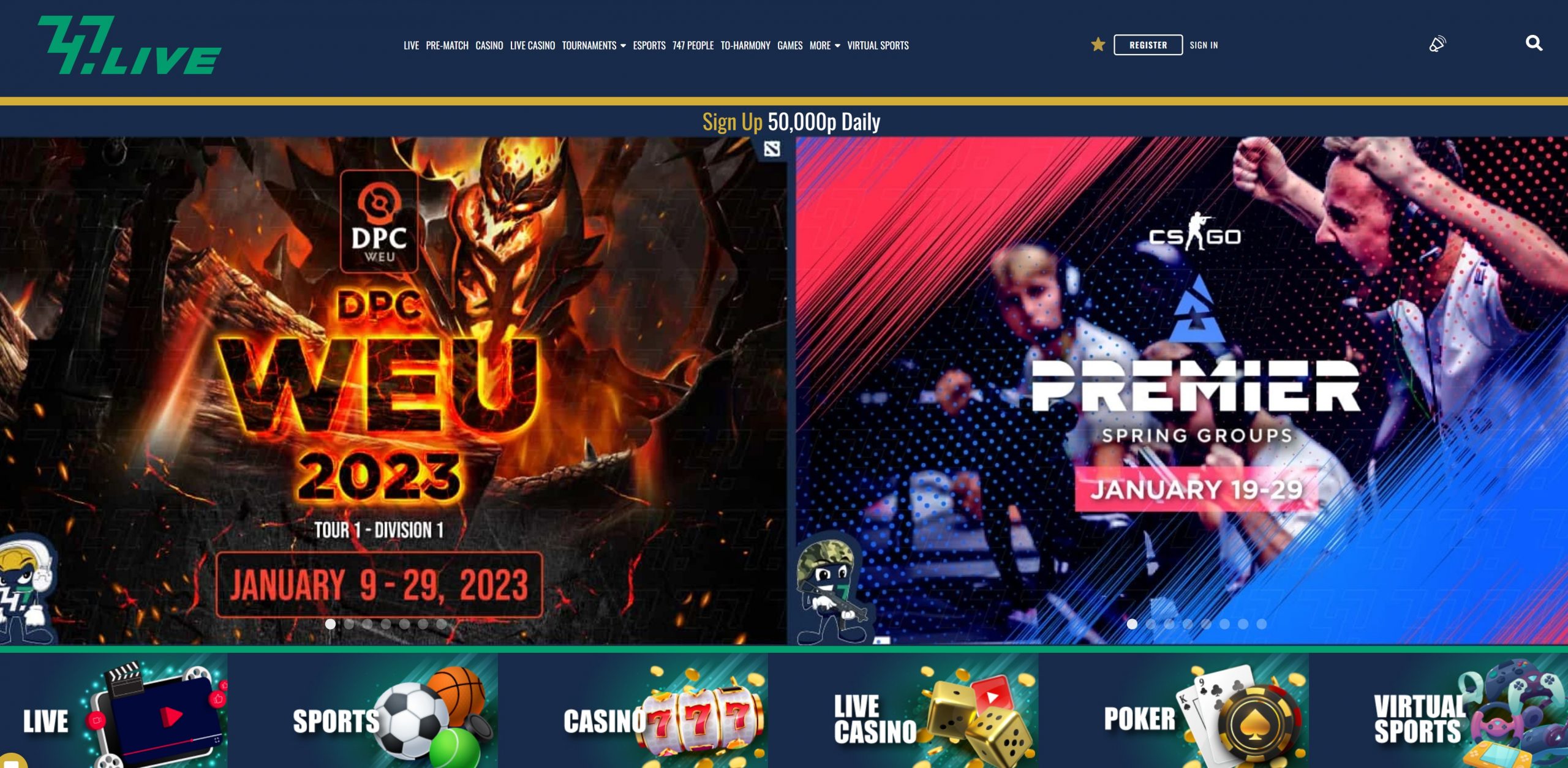 about 747Casino live online